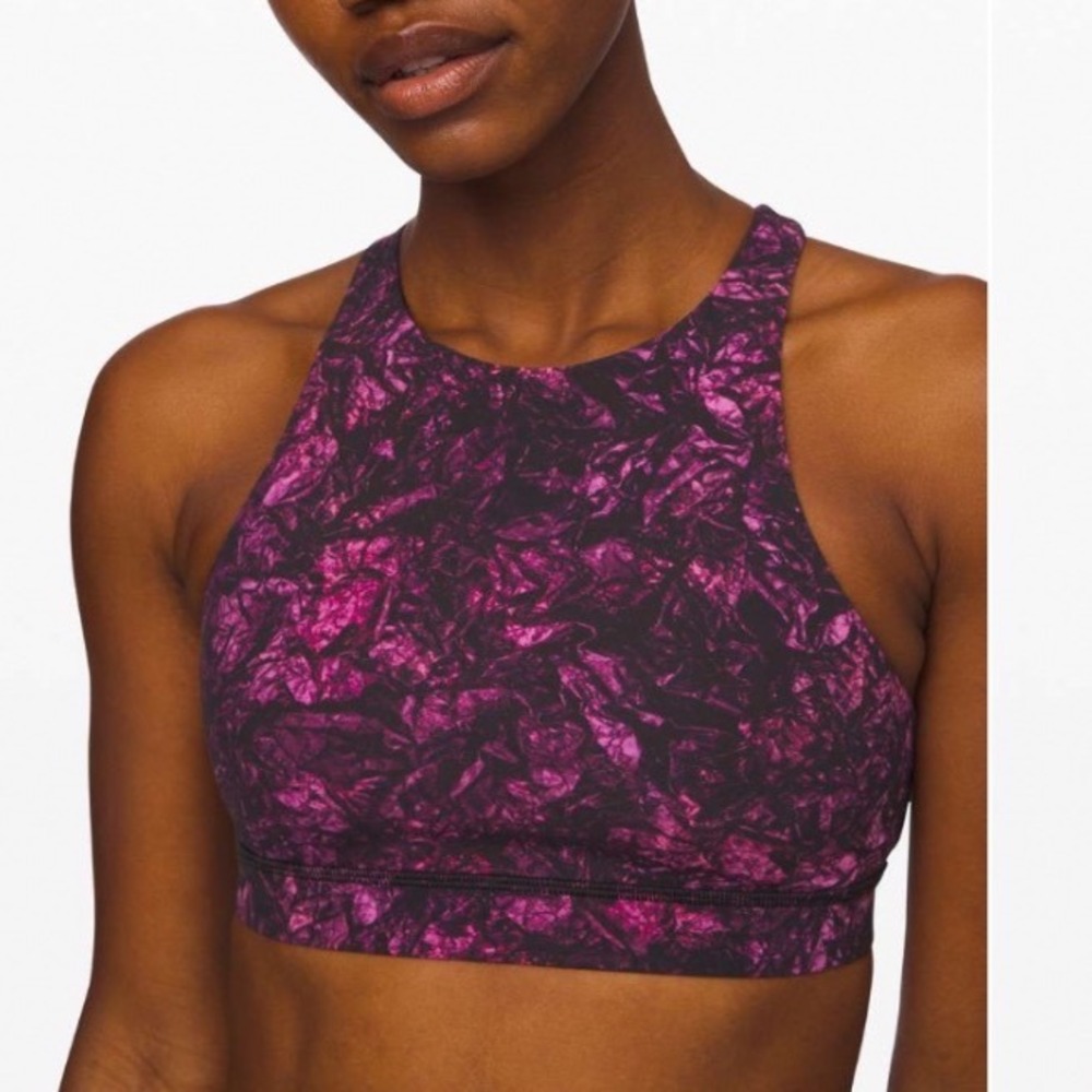 Lululemon Energy Bra *High Neck
Undercurrent Grapealicious Multi size 6